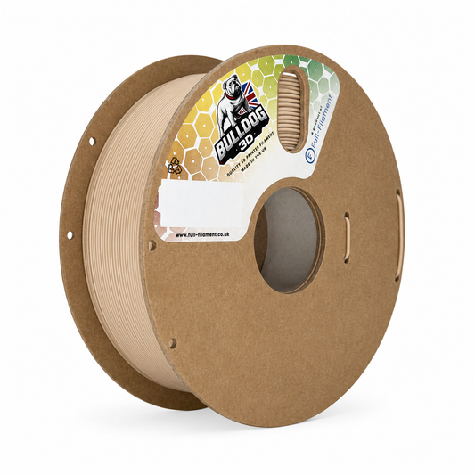 Bulldog-3D Wood Filled PLA Filament 1.75mm in Light Brown - 1kg spool