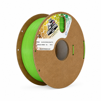 Bulldog-3D PLA Filament 1.75mm in Electric Green - 1kg spool