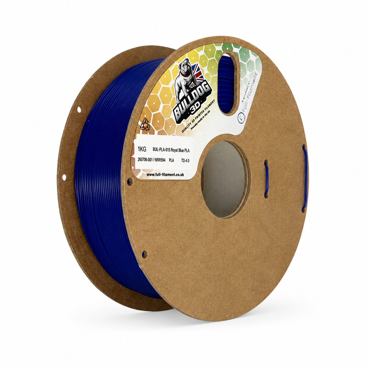 Bulldog-3D PLA Filament 1.75mm in Royal Blue - 1kg spool