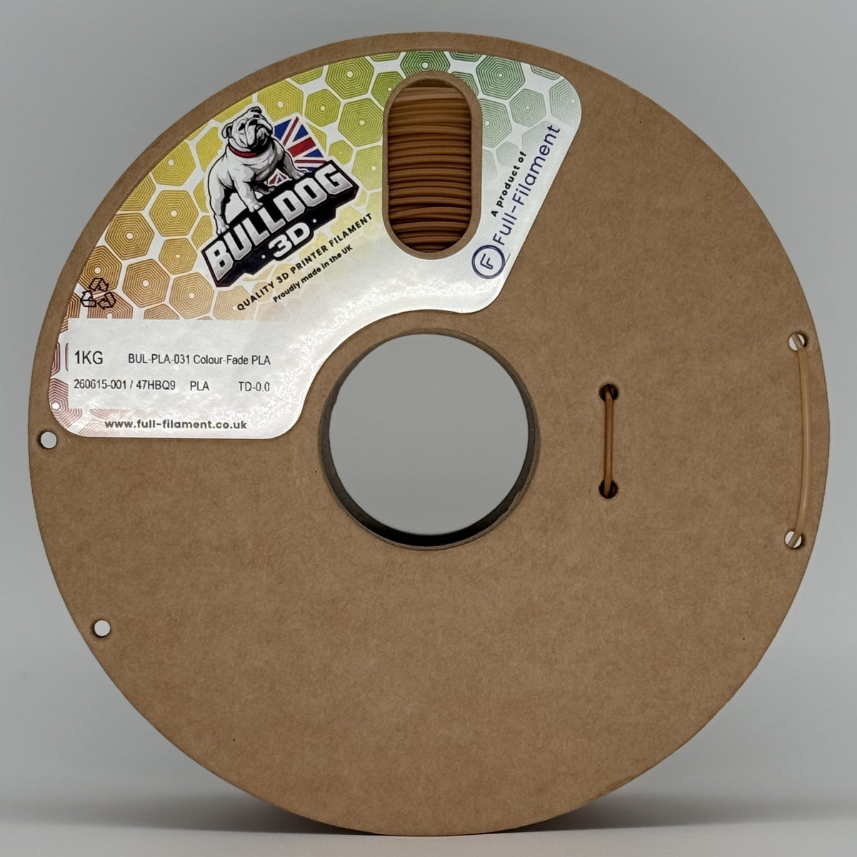 Bulldog-3D PLA Filament 1.75mm in Colour fade example 5 - 1kg spool