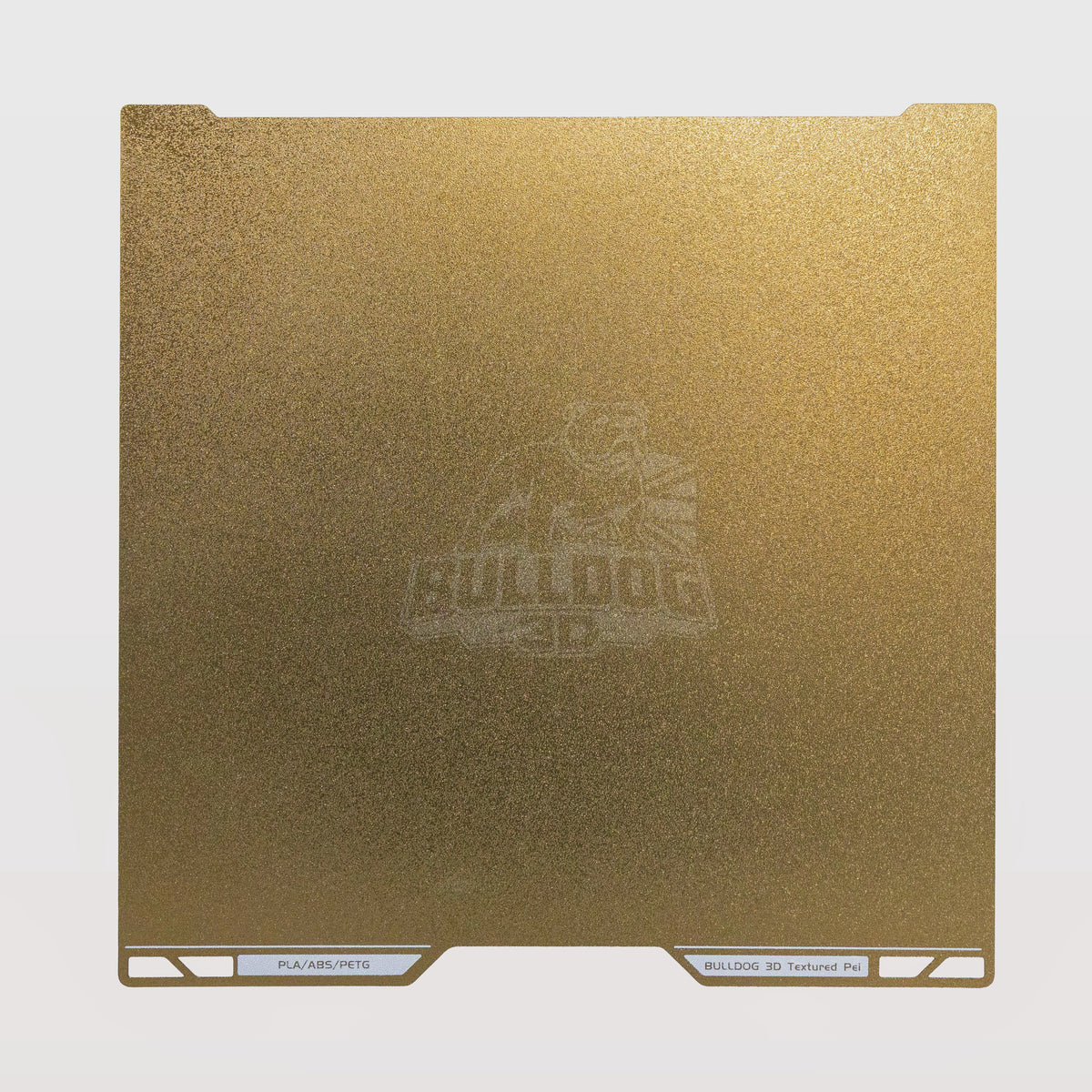 Bulldog-3D textured PEI build plate for Bambu Lab H2C and A2L on white background